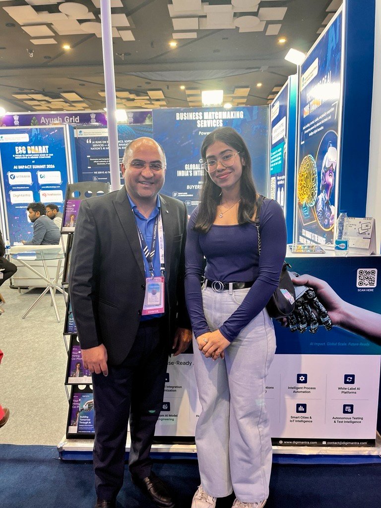DigiMantra showcasing AI solutions at AI Impact Summit Expo 2026