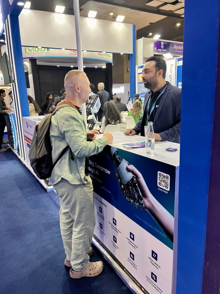 DigiMantra team connecting with technology leaders at AI Impact Summit Expo 2026